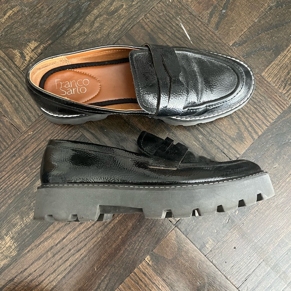 Franco Sarto Cassandra Platform Penny Loafer Size 8